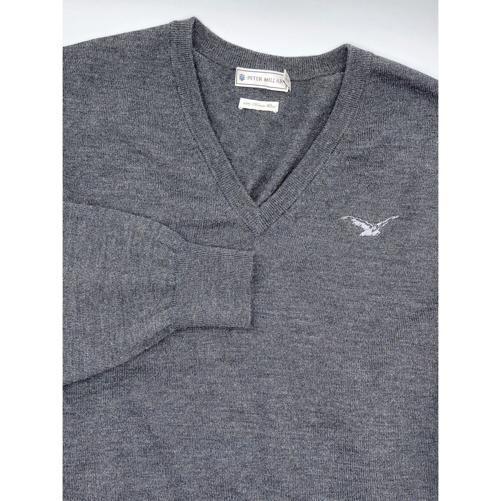 Peter Millar 100% Merino Wool V-Neck Sweater Men's XL Golf Italian Extra Fine